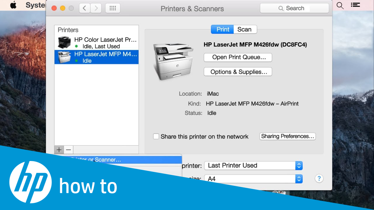 hp printer software for mac os sierra